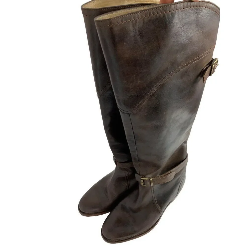 Frye Brown Leather Riding Boots